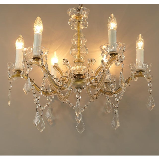 Crystal Glass Chandelier, Germany, 1970s For Sale - Image 14 of 18