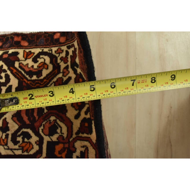Baloch Rug 7’5” X 11’3” Red Wool Vintage Traditional Hand-Knotted Carpet For Sale - Image 12 of 14
