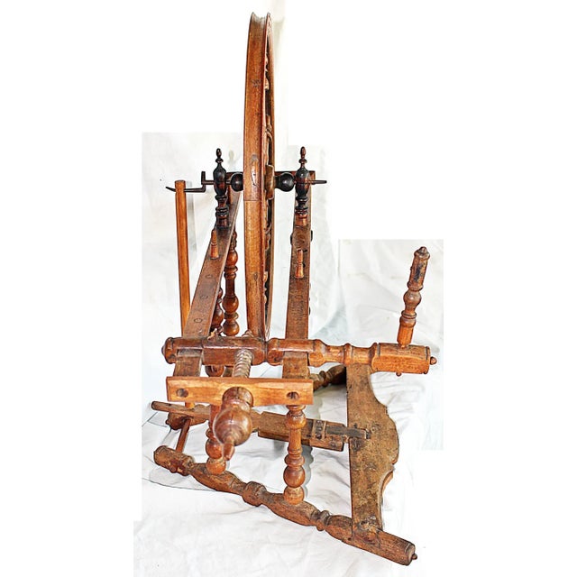 Mid 19th Century French Miniature Spinning Wheel For Sale In West Palm - Image 6 of 13