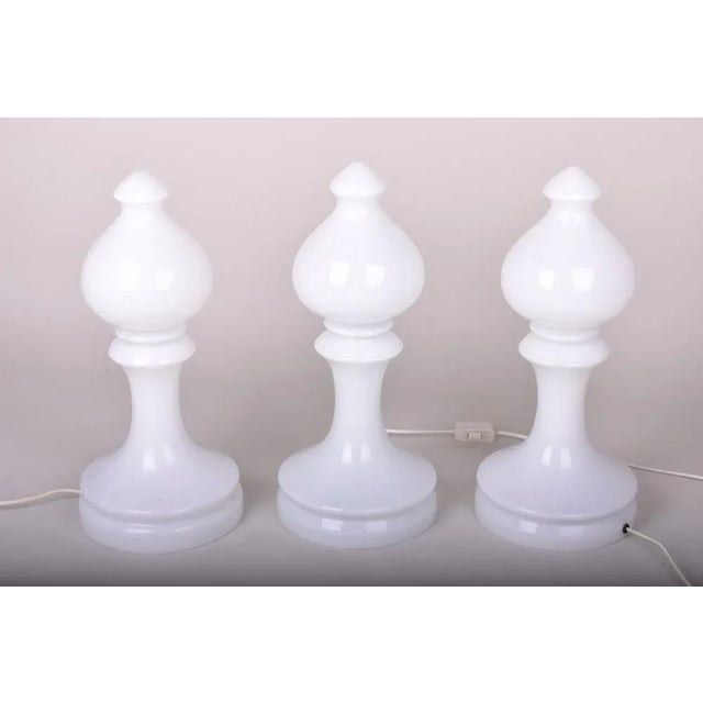 1950s Glass Bishop Table Lamp attributed to Ivan Jakes, 1950s For Sale - Image 5 of 5