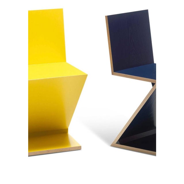 Not Yet Made - Made To Order Zig Zag Chair by Gerrit Thomas Rietveld for Cassina, Set of 2 For Sale - Image 5 of 14