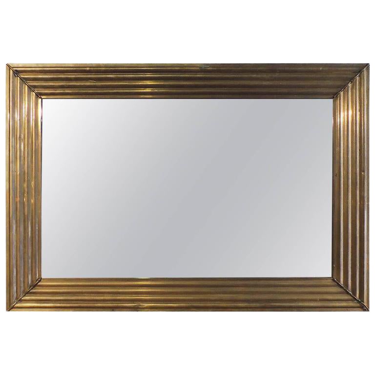 Antique Brass Wall Mirror Chairish
