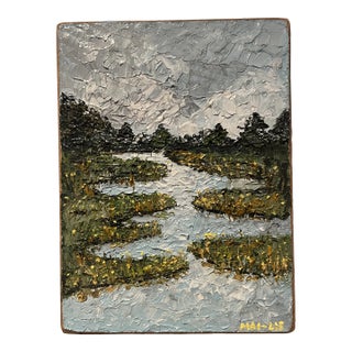 Into the Forest by Sea, Original Oil Painting by Mai-Lis Bahr For Sale