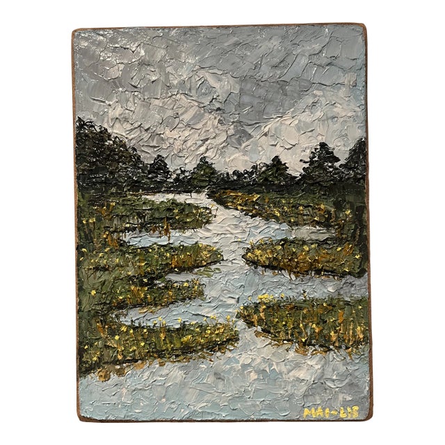 Into the Forest by Sea, Original Oil Painting by Mai-Lis Bahr For Sale