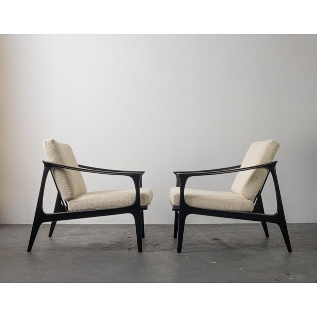 Vintage Lounge Chairs, 1950s, Set of 2, in Restored conditions. Designed 1950 to 1959