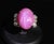 Late 20th Century Rare 21.42ct Natural Pink Star Sapphire & 0.32ct Diamond Platinum Ring, Size 8.5 For Sale - Image 4 of 18