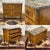 Transitional style commode in mahogany and marble top from the 1950s - W=75cm D=38cm H=79cm