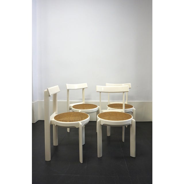 Italian White Lacquered Chairs, 1970s, Set of 4 For Sale - Image 12 of 12