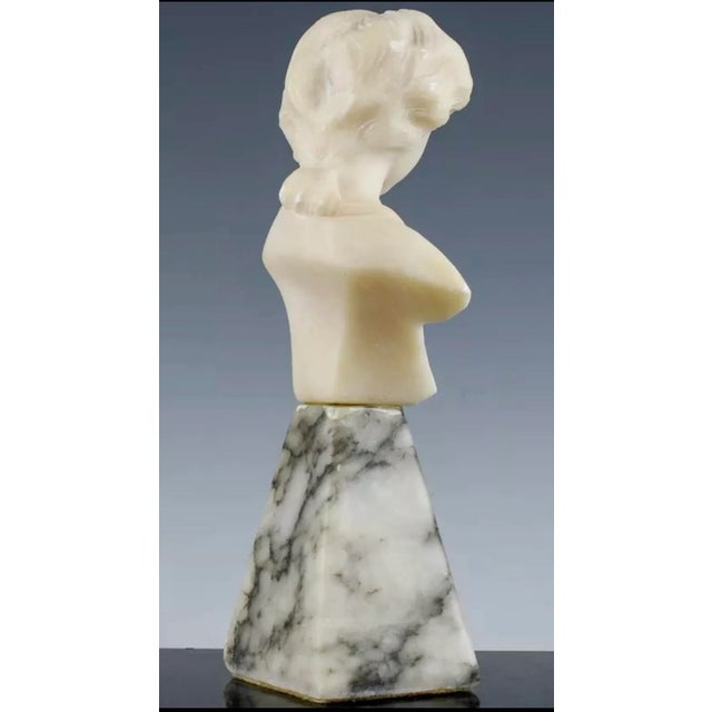 Antique Italian Alabaster Bust of a Boy For Sale In Chicago - Image 6 of 8
