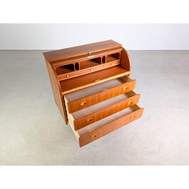 Vintage Secretaire in Teak by Egon Ostegaard For Sale - Image 9 of 15