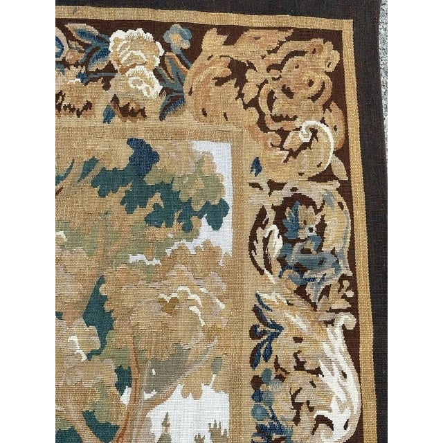 Handwoven Landscape with River and Birds Tapestry in the style of Aubusson, 2000 For Sale - Image 16 of 18