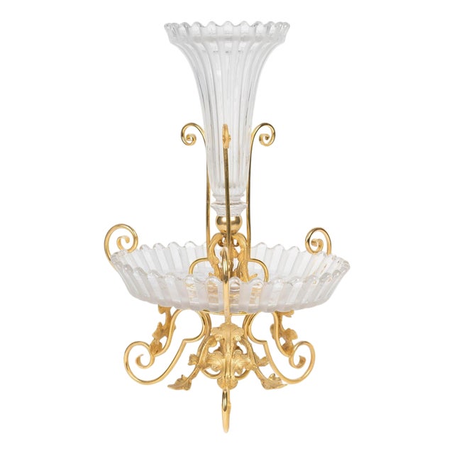 Napoleon III Centrepiece in Crystal and Gilded Bronze from Maison Baccarat For Sale