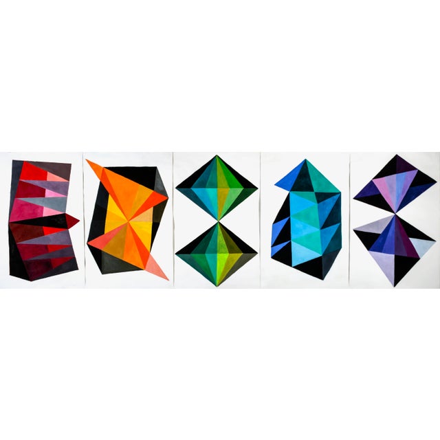 “Spectrum Green” Abstract Oil Painting by Mary Alice Copp. - For Sale In Monterey, CA - Image 6 of 6