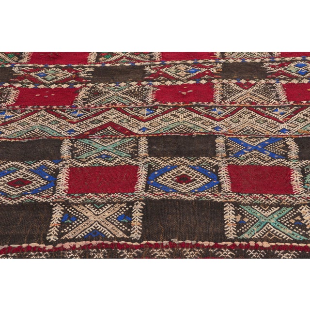 Late 20th Century Vintage Zemmour Moroccan Kilim Rug, 02'04 X 31'11 For Sale - Image 5 of 10