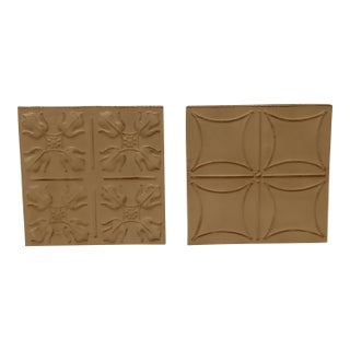 Vintage Rustic Metal Tin Ceiling Tile Wall Art For Sale