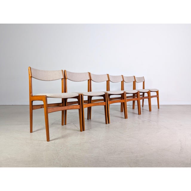 Erik Buch Vintage Chairs in Teak by Erik Buch, Set of 6 For Sale - Image 4 of 10