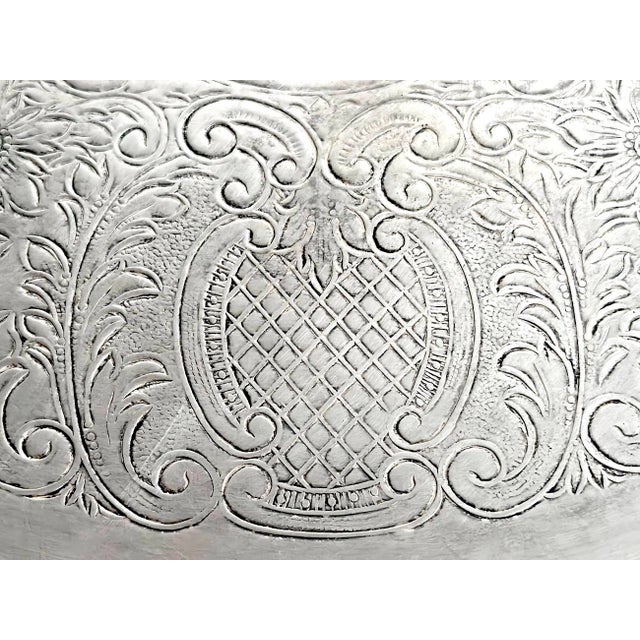 Vintage Silver Plated Pedestal Cake Stand by Sheridan Silver For Sale - Image 9 of 14