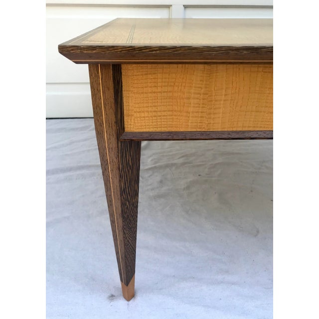 1990s l'Atelier Exotic Wood Inlay Coffee Table Signed by Rob Anderson, 1993 For Sale - Image 5 of 13