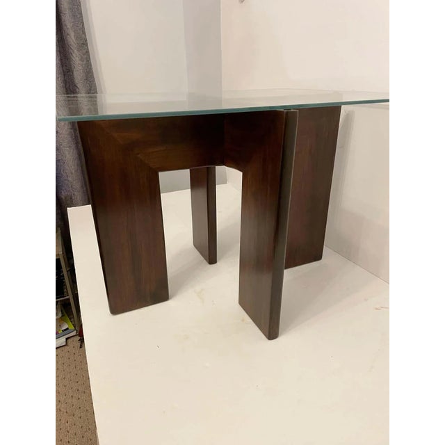 Brown Adrian Pearsall Walnut and Glass Side Table For Sale - Image 8 of 13
