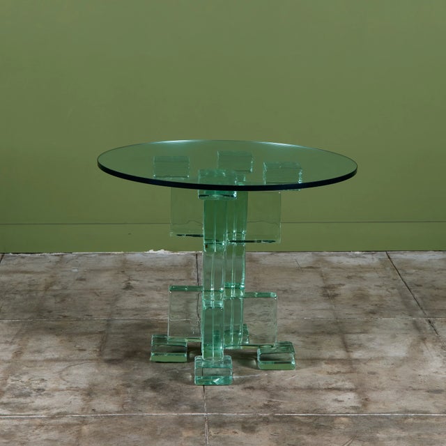 Postmodern Glass Bistro Table For Sale - Image 10 of 17