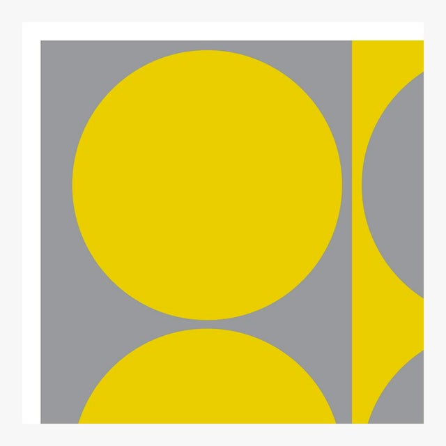 Mid-Century Modern Dynamic Pair Yellow and Gray Fine Art Print 28.5" X 40" by Liz Roache For Sale - Image 3 of 5