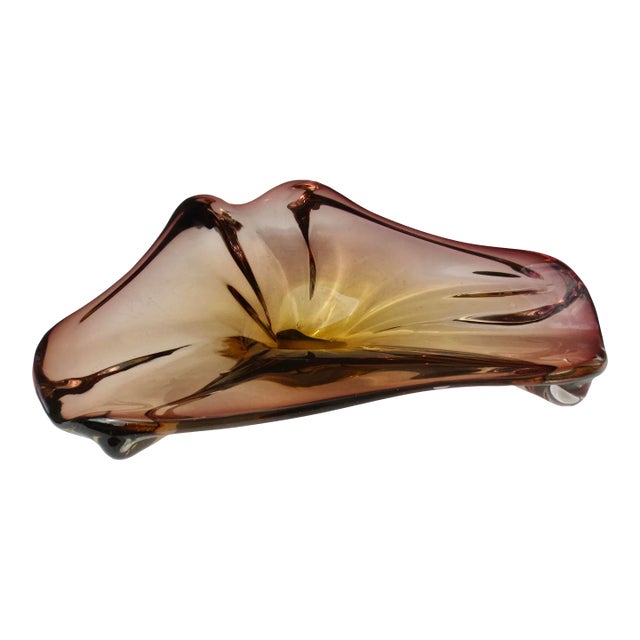 Murano Glass Splash Bowl Circa 70s For Sale