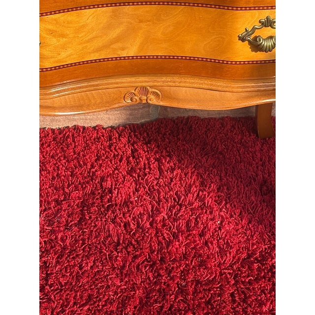 Wood Vintage Wood Three-Drawer Inlaid Chest of Drawers, 1970s For Sale - Image 7 of 12