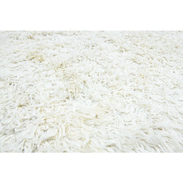 Beige 1970s Vintage Persian Handmade Wool Cotton Bei̇ge Area Rug For Sale - Image 8 of 11