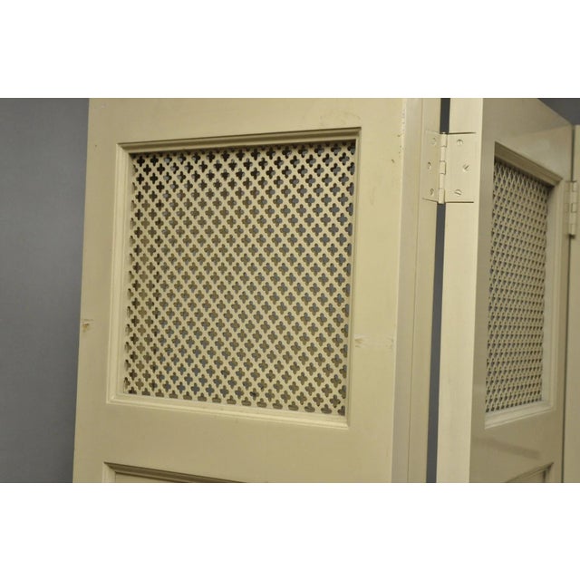 Vintage LRG Hollywood Regency 92" Tall 6 Panel Bone Lacquer Room Divider Screen For Sale - Image 14 of 18