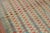 Mint Green Vintage Turkish Anatolian Deco Checkerboard Rug - 5'7" x 10'2" For Sale - Image 9 of 18