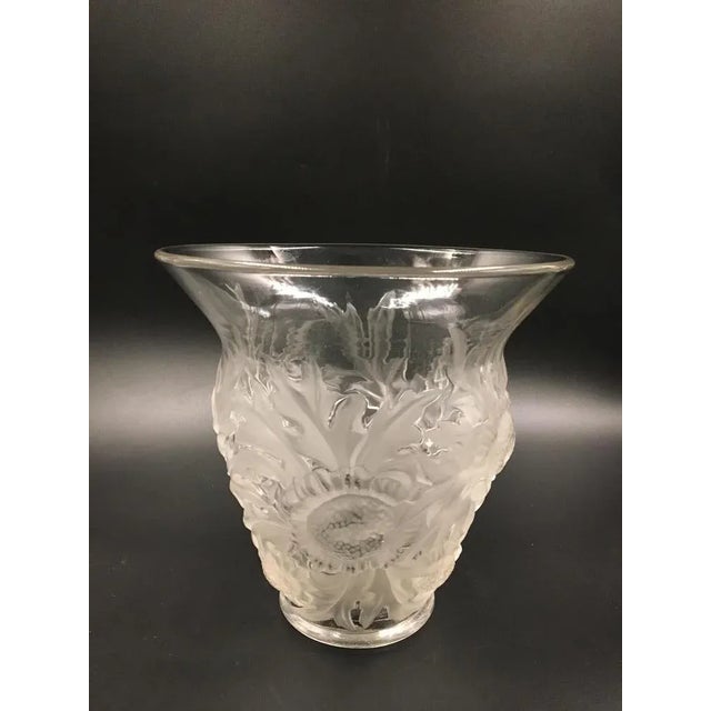 Art Deco Frosted Glass Vase with Thistle Motif from Verlys, France, 1930s For Sale - Image 6 of 6