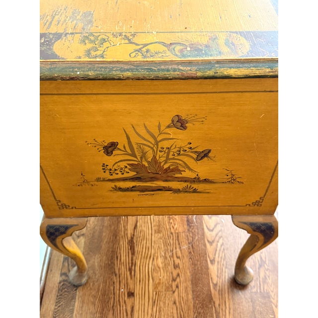 Antique Hand-Painted Chinoiserie Desk For Sale - Image 10 of 12
