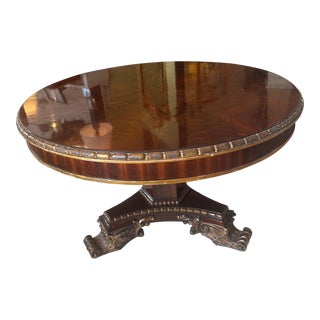 Traditional Pedestal Base Round Dining Table For Sale