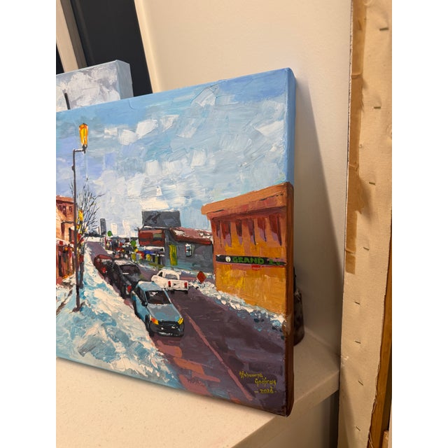 Realism Lundy's Lane, Acrylic on Canvas, Godfrey Afebuame (2026) For Sale - Image 3 of 6