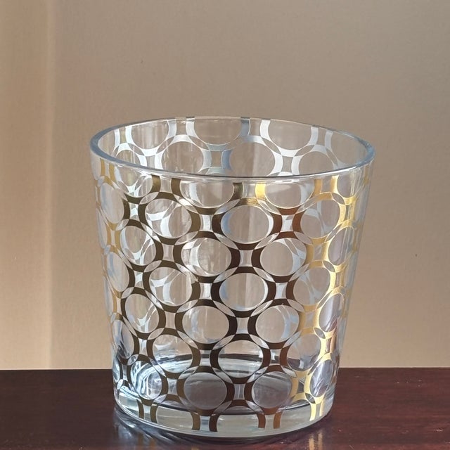 Mid 20th Century Vintage Mid-Century Modern-Style Glass Ice Bucket For Sale - Image 5 of 17
