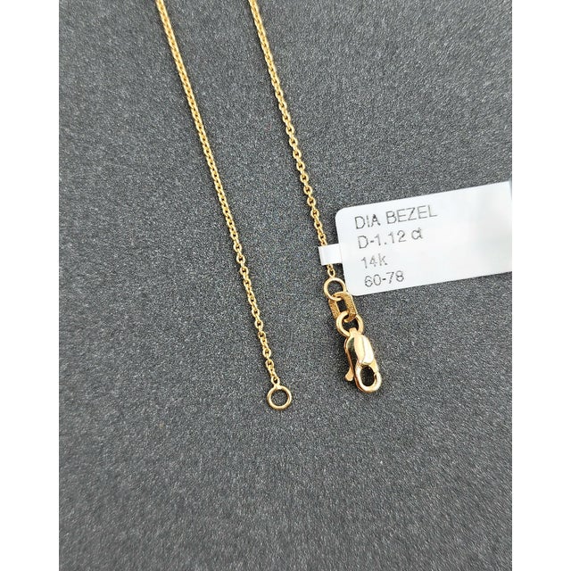 1.12 Ct Diamond Bezel Necklace For Sale In Chicago - Image 6 of 8