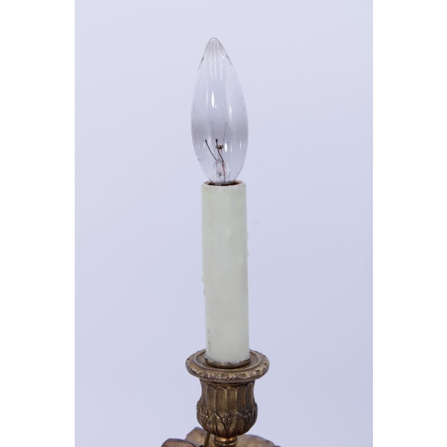 Metal 1970s Pair of Bronze Louis XV Style Table Lamps For Sale - Image 7 of 12