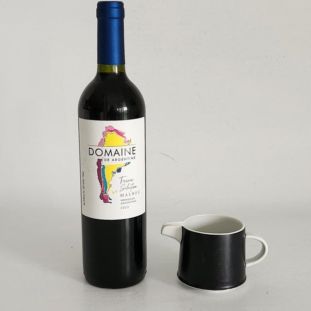 Ceramic Vintage Otagiri Japan Creamer in Contempo Frost Black For Sale - Image 7 of 11