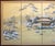 Breathtakingly beautiful vintage Japanese 4-panel silk Byobu (folding screen) depicts a peaceful Winter Landscape with...