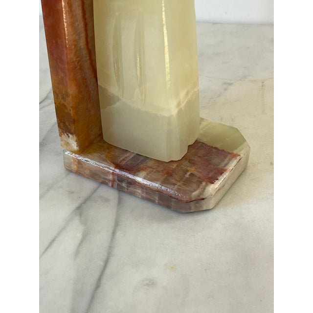 Vintage Onyx Stone Monk Bookends - A Pair For Sale - Image 10 of 12
