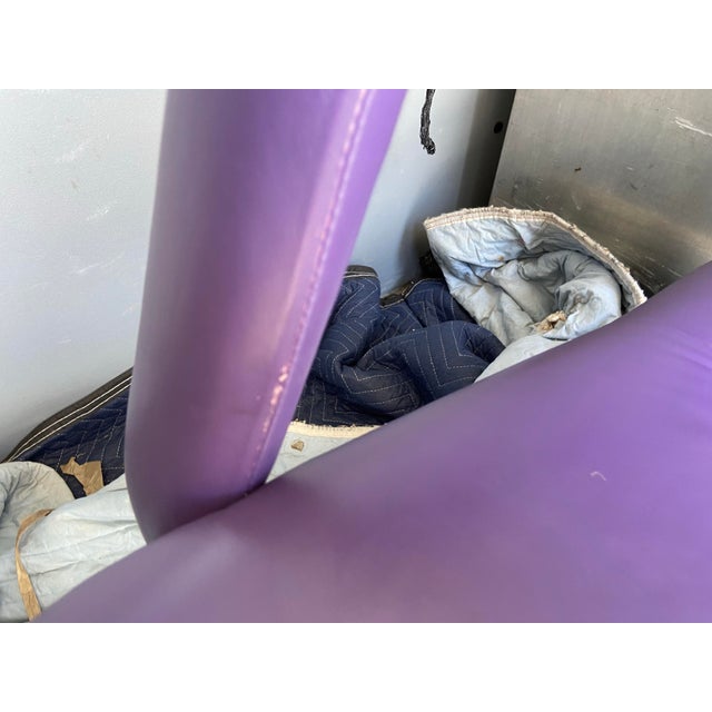 Amethyst 1990s Mario Bellini Vitra Figura Post Modern Purple Leather Desk Chair For Sale - Image 8 of 12