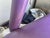 Amethyst 1990s Mario Bellini Vitra Figura Post Modern Purple Leather Desk Chair For Sale - Image 8 of 12