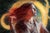 Conjuring by Christopher Clark | Mixed media on wood panel woman with flowing hair and glowing background For Sale