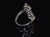 Certified Natural 1.40cts Diamond & Sapphire 18k Solid White Gold Filigree Cocktail Ring, Size 6.5 For Sale - Image 4 of 13