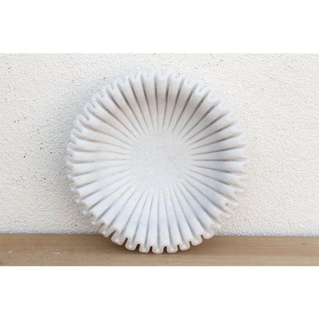 1990s Grand Fluted Marble Catch-All For Sale - Image 5 of 7