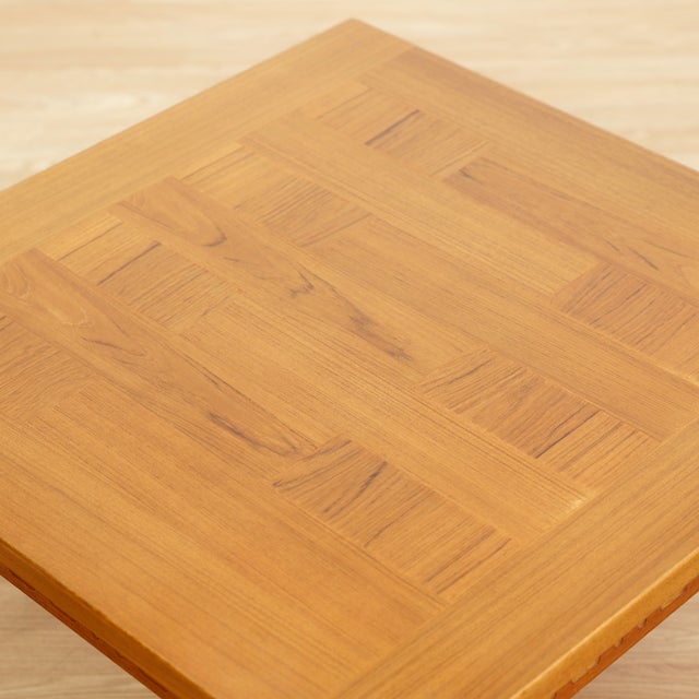 1960s Danish Design Teak Inlay End Table For Sale - Image 9 of 10