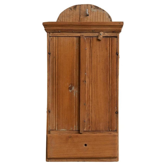 Early 20th Century Rustic Wood Small Wall Cabinet For Sale - Image 10 of 10
