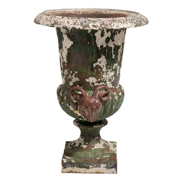 19th Century France Black Iron Urns For Sale