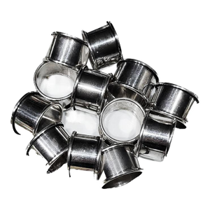 1960s Set of 12 Vintage Contemporary Silverplate Napkin Rings