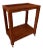 Orange Pony Hide Clad Rolling Side Table For Sale